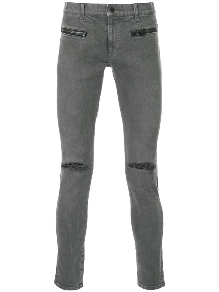 Undercover Distressed Skinny Trousers - Grey