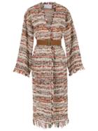 Nk Long Knit Coat - Multicolour