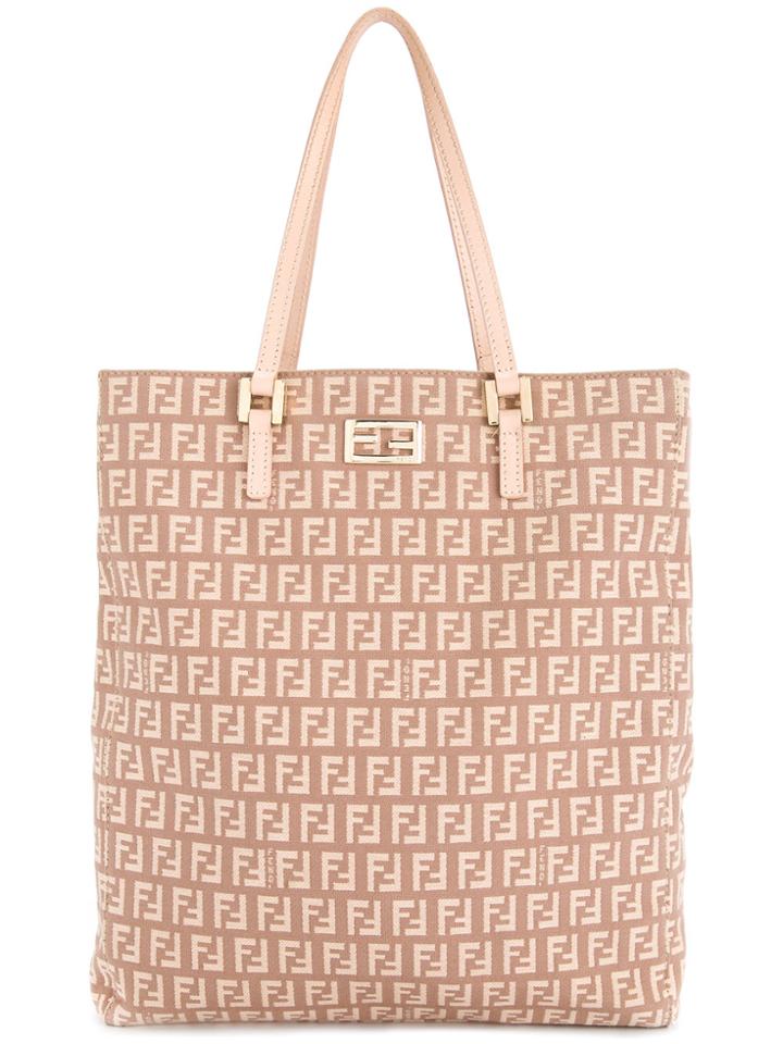 Fendi Vintage Zucca Pattern Tote Bag - Pink & Purple