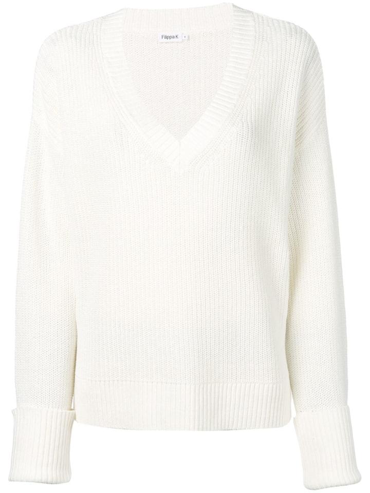 Filippa-k V-neck Jumper - White