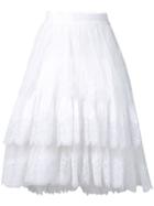 Ermanno Scervino Short Ruffled Skirt - White