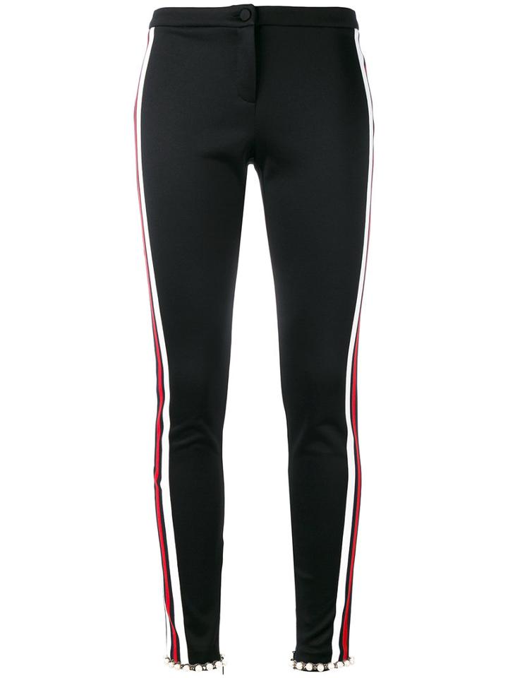 Gucci - Web-trimmed Trousers - Women - Cotton/polyester - Xs, Women's, Black, Cotton/polyester