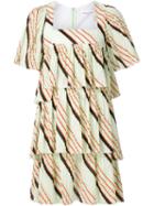 Sonia Rykiel Tiered Pleat Mini Dress