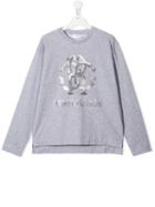 Roberto Cavalli Junior Logo Print Sweatshirt - Grey