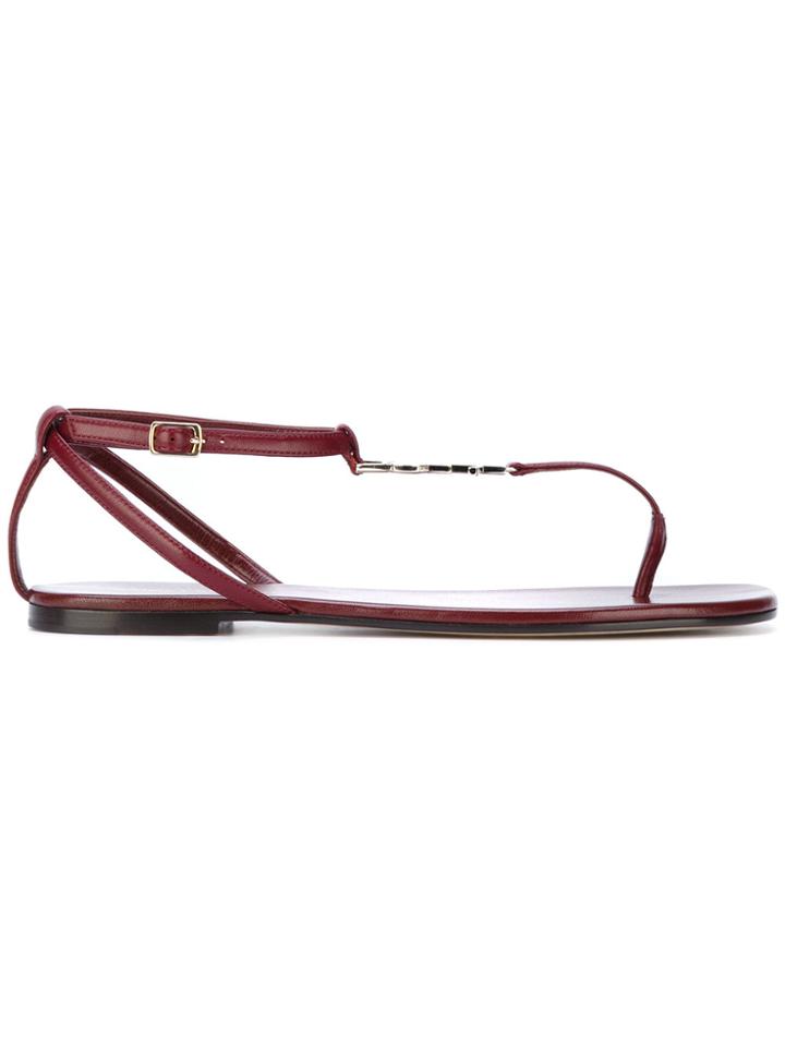 Saint Laurent Nu Pieds 05 Ysl Sandals - Red