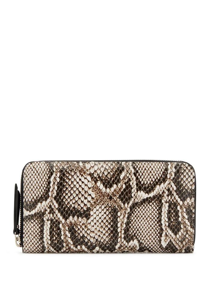 Giuseppe Zanotti Ida Python Embossed Wallet - Brown