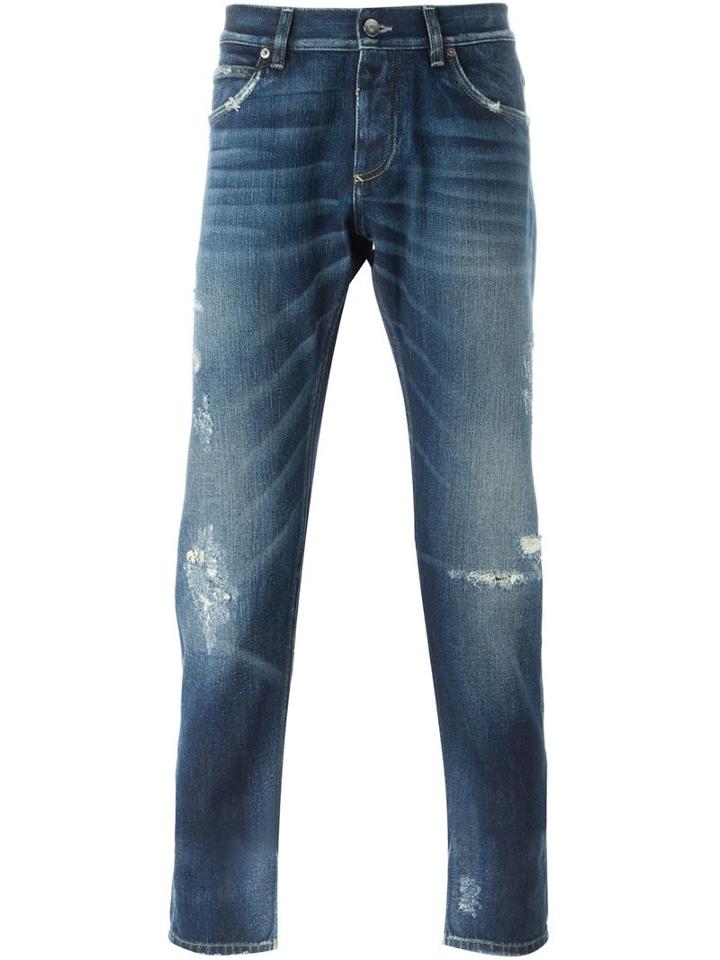 Dolce & Gabbana Tapered Jeans, Men's, Size: 46, Blue, Cotton