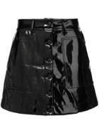 Proenza Schouler Pswl Vinyl Mini Skirt - Black