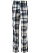 Yohji Yamamoto Pre-owned Plaid Straight Trousers - Multicolour