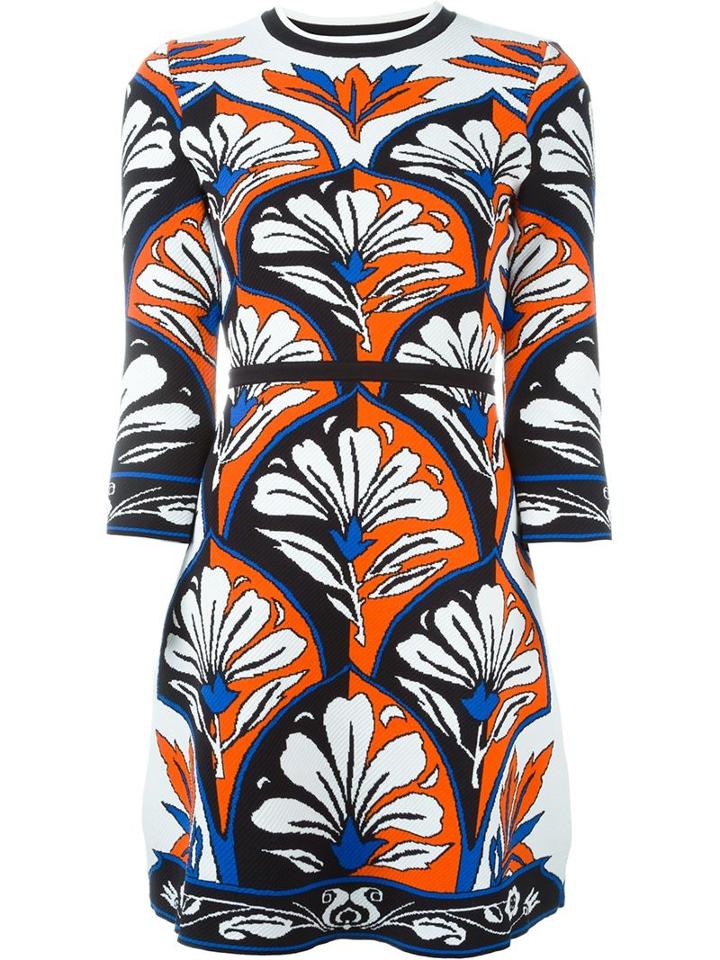 Victoria Victoria Beckham Tile Intarsia Knit Dress