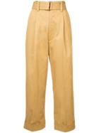 Marc Jacobs Wide Belt Cropped Trousers - Brown