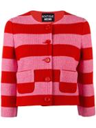 Boutique Moschino Striped Cropped Jacket - Red