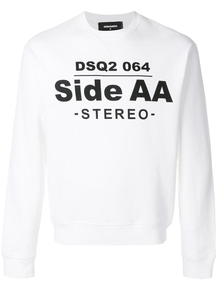Dsquared2 Side Aa Logo Sweatshirt - White