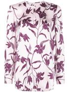 Equipment Floral Print Bishop Sleeve Blouse - Purple