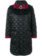 Gucci Quilted Hooded Coat - Black