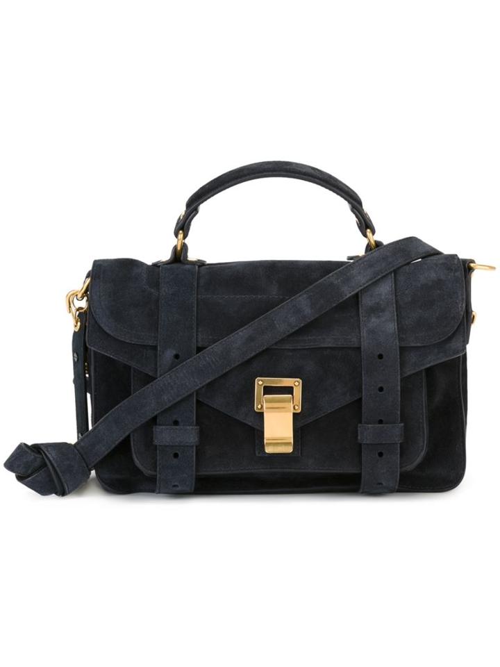 Proenza Schouler - Tiny 'ps1' Satchel - Women - Suede - One Size, Blue, Suede
