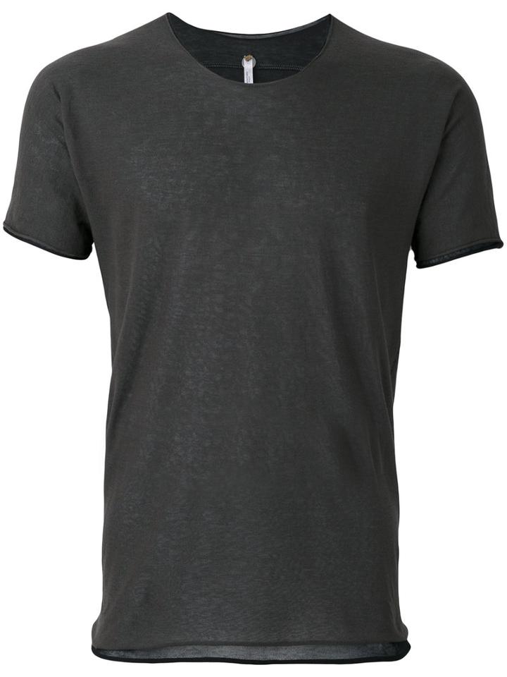Label Under Construction - Zip Seam T-shirt - Men - Cotton - L, Grey, Cotton