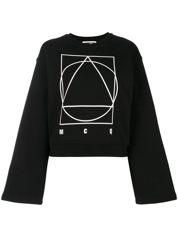 Mcq Alexander Mcqueen - Logo Print Sweatshirt - Women - Cotton/spandex/elastane - S, Black, Cotton/spandex/elastane