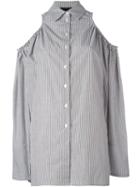Victoria/tomas Striped Off Shoulder Shirt