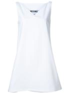 Moschino Sleeveless Shift Dress, Women's, Size: 40, White, Cotton/other Fibres