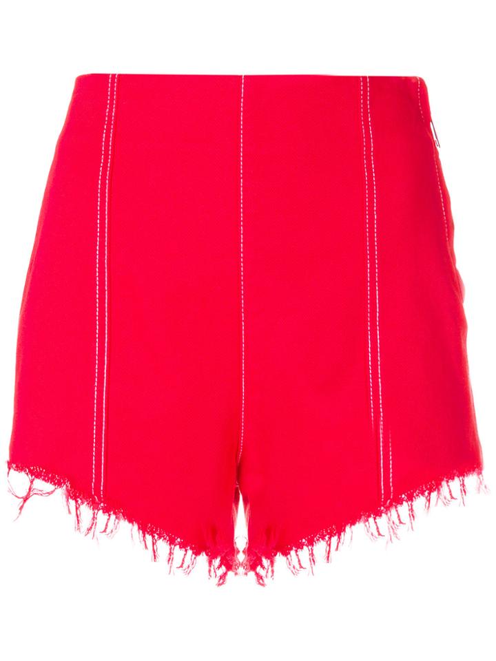 Msgm Denim High Waist Shorts - Unavailable