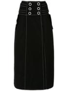 Framed Explorer Midi Skirt - Black