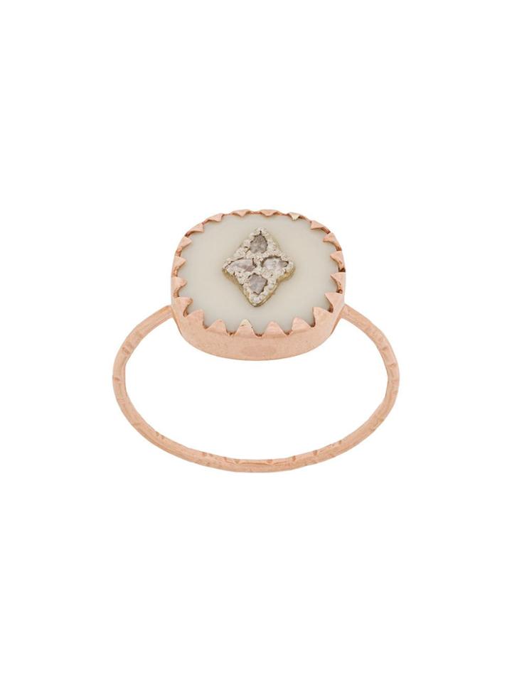 Pascale Monvoisin 9kt Rose Gold Pierrot White Ring - Metallic