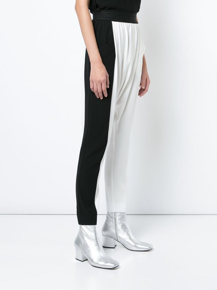 Baja East Color Block Trousers - Black