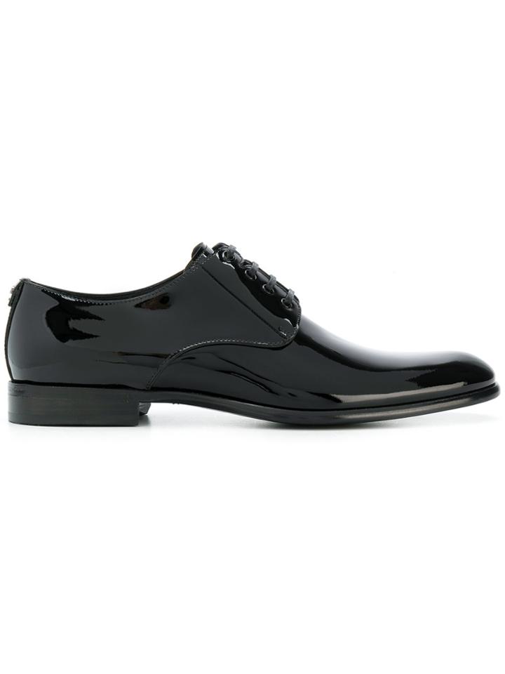 Dolce & Gabbana Patent Leather Derby Shoes - Black