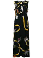 Marni Printed Sleeveless Maxi Dress - Black