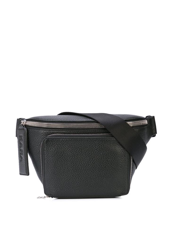 Kara Pebbled Effect Belt Bag - Black