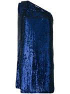 P.a.r.o.s.h. Ginter Sequin One Shoulder Dress - Blue
