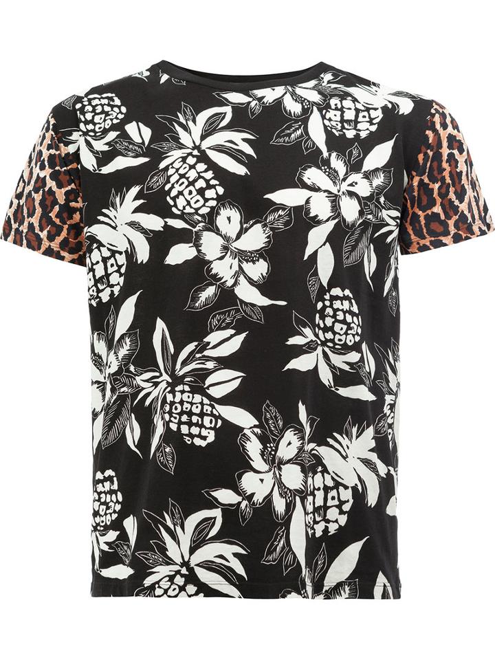 Saint Laurent Pineapple Print T-shirt, Men's, Size: Medium, Cotton