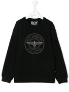 Boy London Kids Teen Logo Embroidered Sweatshirt - Black