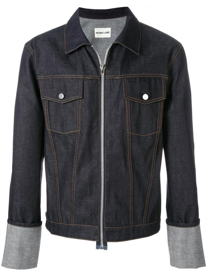 Helmut Lang Zip Up Denim Jacket - Blue