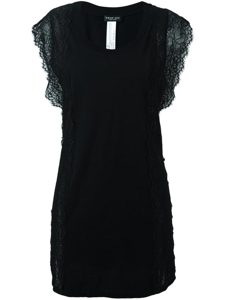 Twin-set Lace Short Sleeves Blouse