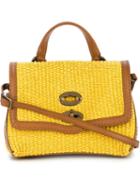 Zanellato Woven Cross Body Bag, Women's, Yellow/orange, Leather/straw
