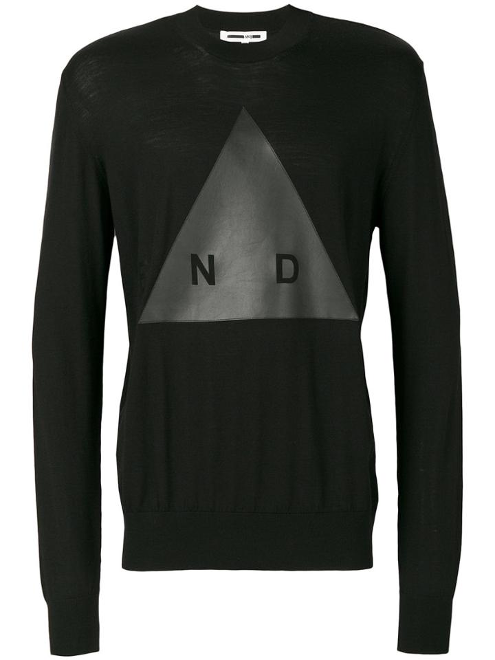 Mcq Alexander Mcqueen Graphic Print Knitted Jumper - Black