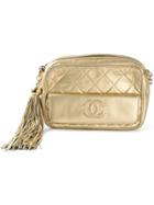 Chanel Vintage Quilted Tassel Detail Shoulder Bag - Metallic