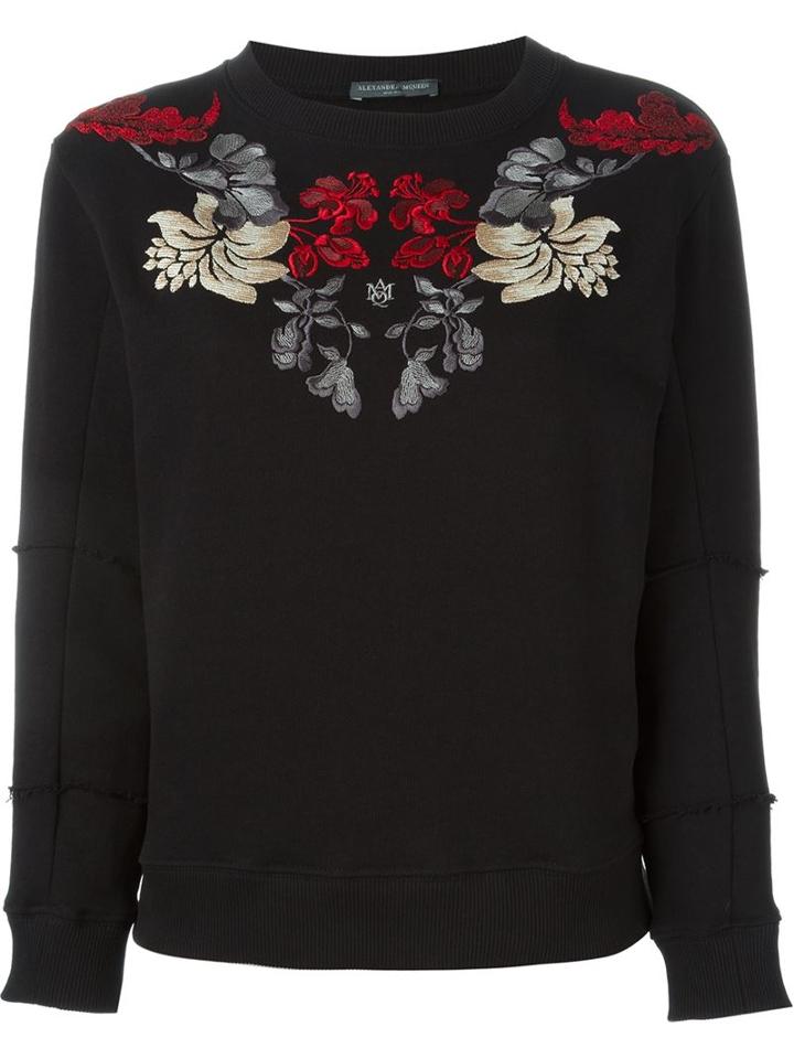 Alexander Mcqueen Floral Embroidered Sweatshirt