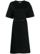 Moncler Logo Print T-shirt Dress - Black