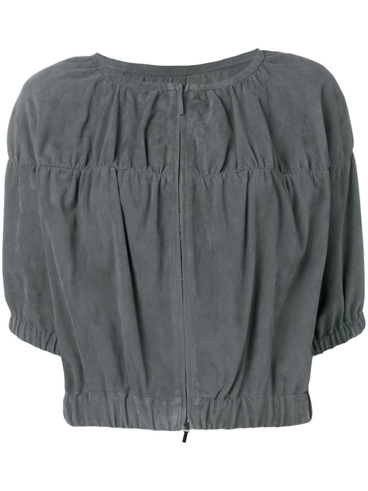 Fabiana Filippi Gathered Cropped Sleeve Jacket - Grey