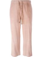 Steffen Schraut Cropped Trousers, Women's, Size: 36, Pink/purple, Goat Suede/polyester/spandex/elastane