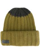 Dsquared2 Contrast Knit Beanie, Men's, Green, Angora/wool