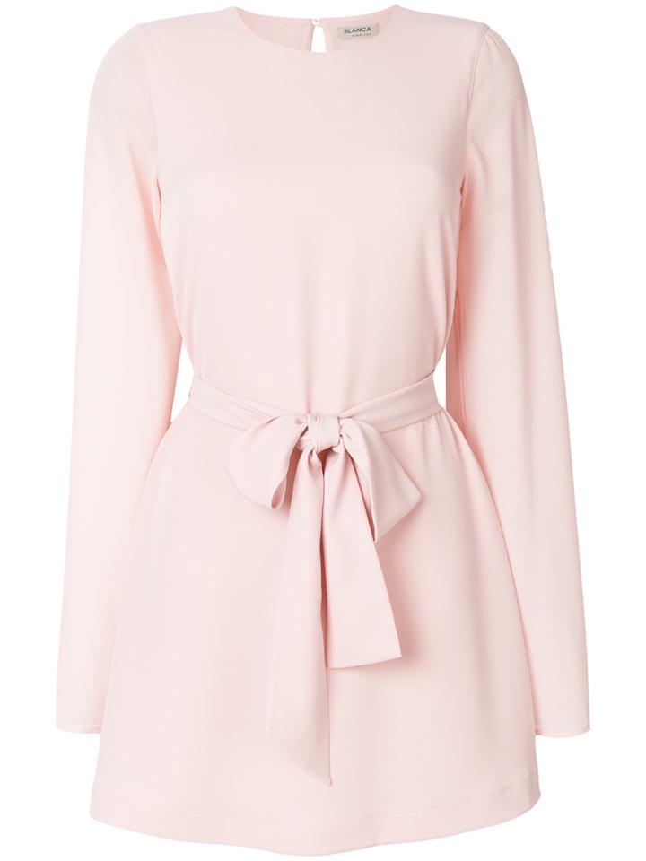 Blanca Tie Waist Dress - Pink & Purple