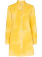 Ganni Hopewell Denim Mini Dress - Yellow