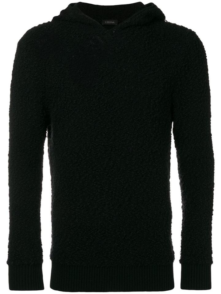 Z Zegna Hooded Jumper - Black