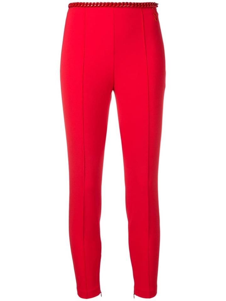 Elisabetta Franchi Chain Waist Leggings - Red