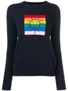 Chinti & Parker Colour-block Graphic Knitted Sweater - Blue