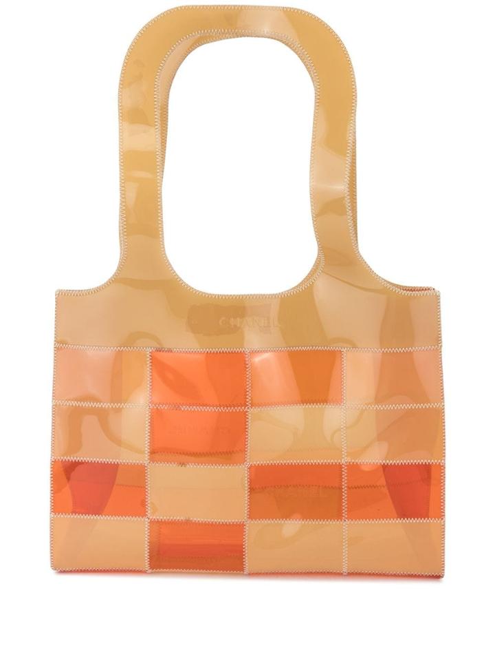 Chanel Pre-owned Patchwork Vinyl Shoulder Bag - Orange